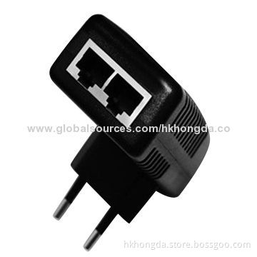 24W AC to DC PoE Power Supply Adapter, 100 to 240V AC at 50/60Hz Input
